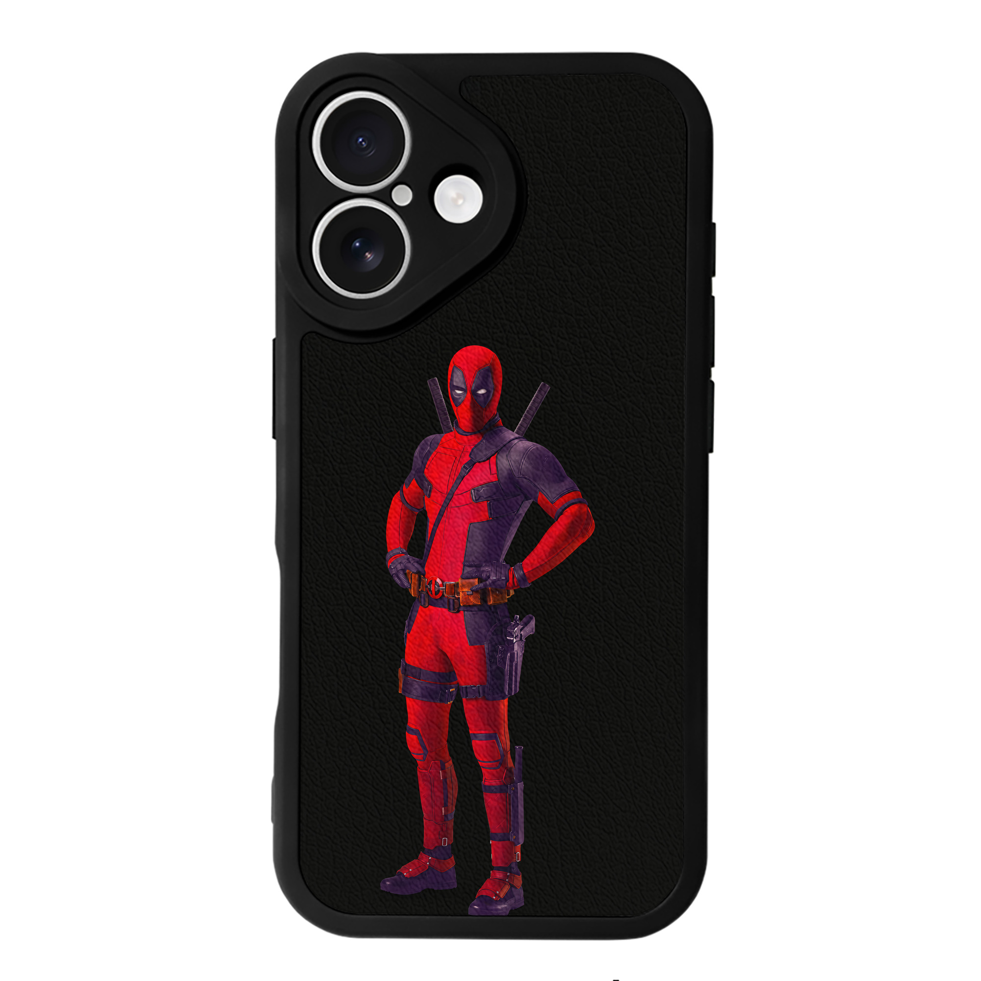 （画像用） Deadpool デッドプール 【iPhone 16シリーズ対応】シリコンスマホケース（レザー調） 材質：シリコン